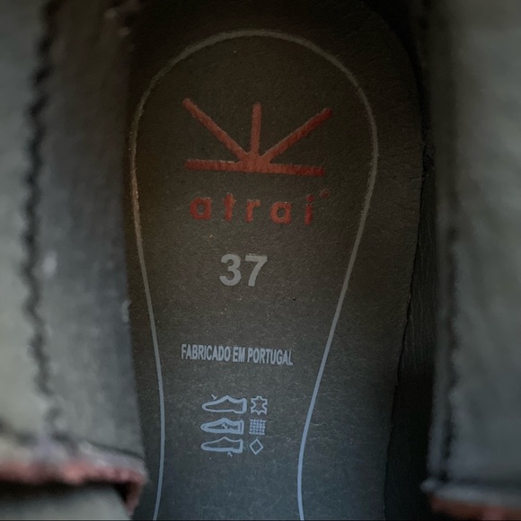 Atrai Wedge Boots. Like new! Maroon ankle boots. Leather booties. 37 - Picture 7 of 8